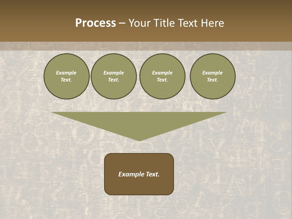 Background Brown Alphabet PowerPoint Template