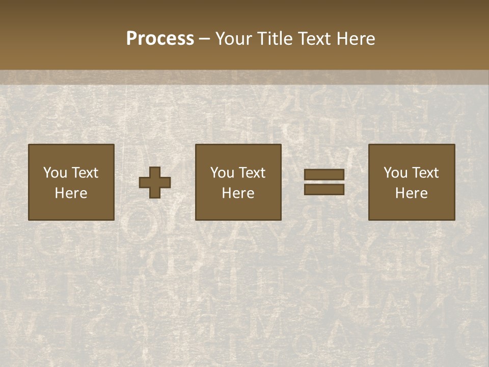 Background Brown Alphabet PowerPoint Template