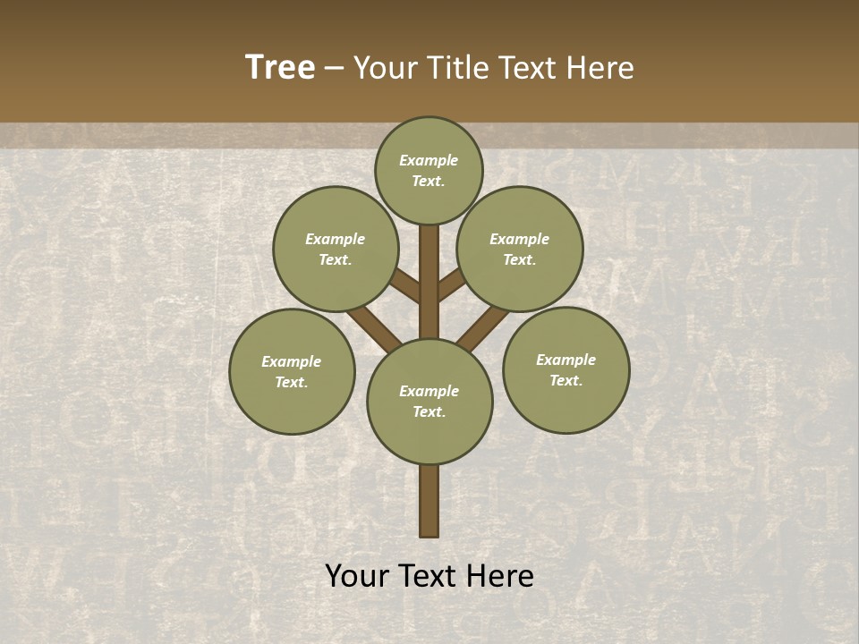 Background Brown Alphabet PowerPoint Template