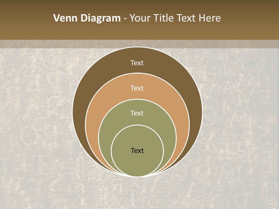 Background Brown Alphabet PowerPoint Template