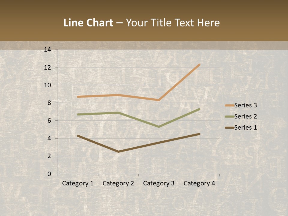 Background Brown Alphabet PowerPoint Template