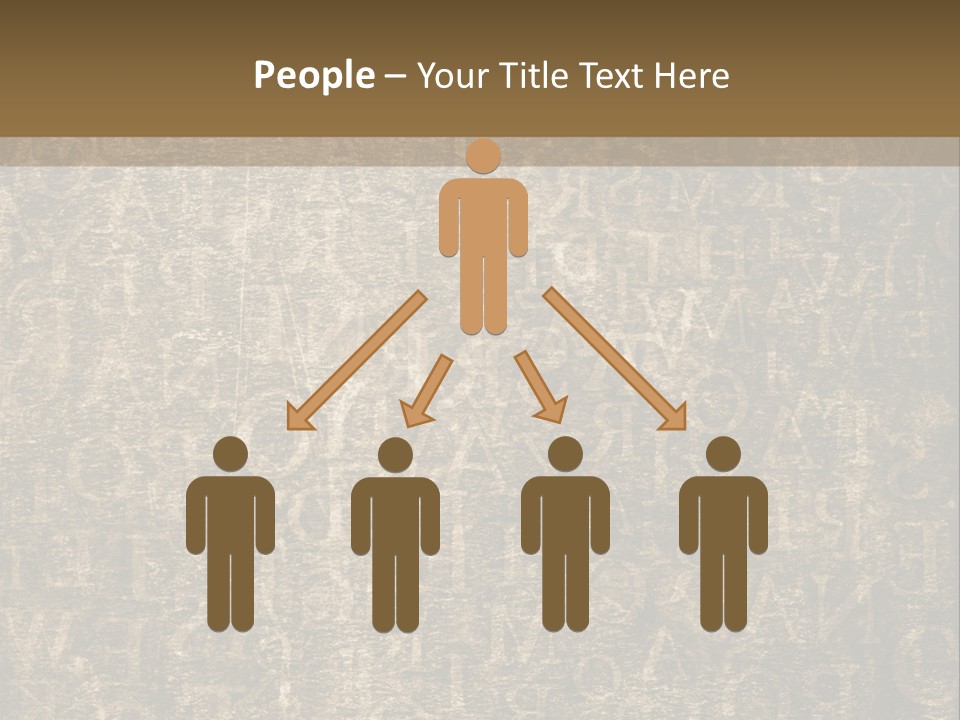 Background Brown Alphabet PowerPoint Template