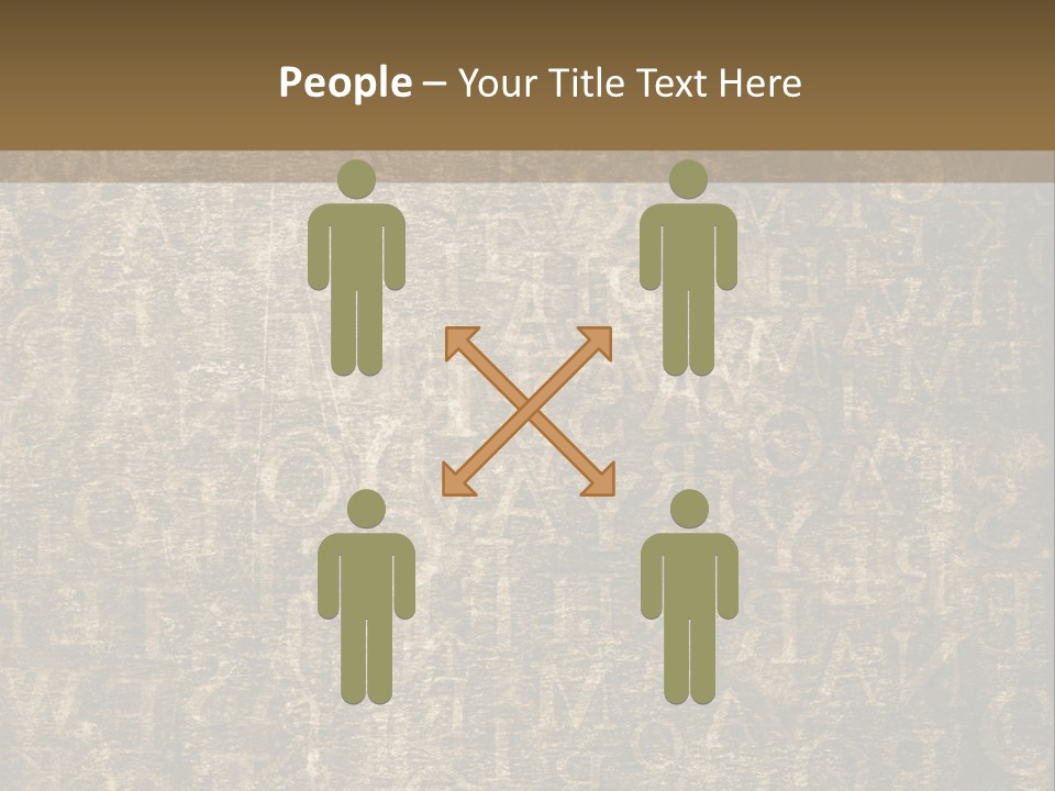 Background Brown Alphabet PowerPoint Template