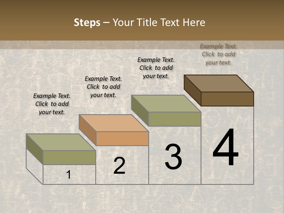 Background Brown Alphabet PowerPoint Template