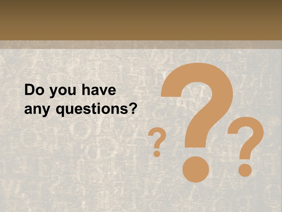 Background Brown Alphabet PowerPoint Template