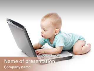 Business Using Girl PowerPoint Template