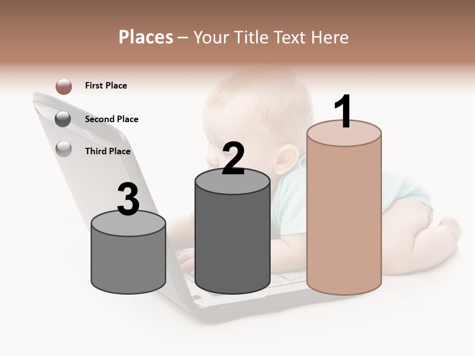 Business Using Girl PowerPoint Template