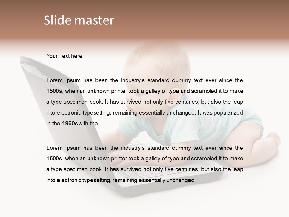 Business Using Girl PowerPoint Template