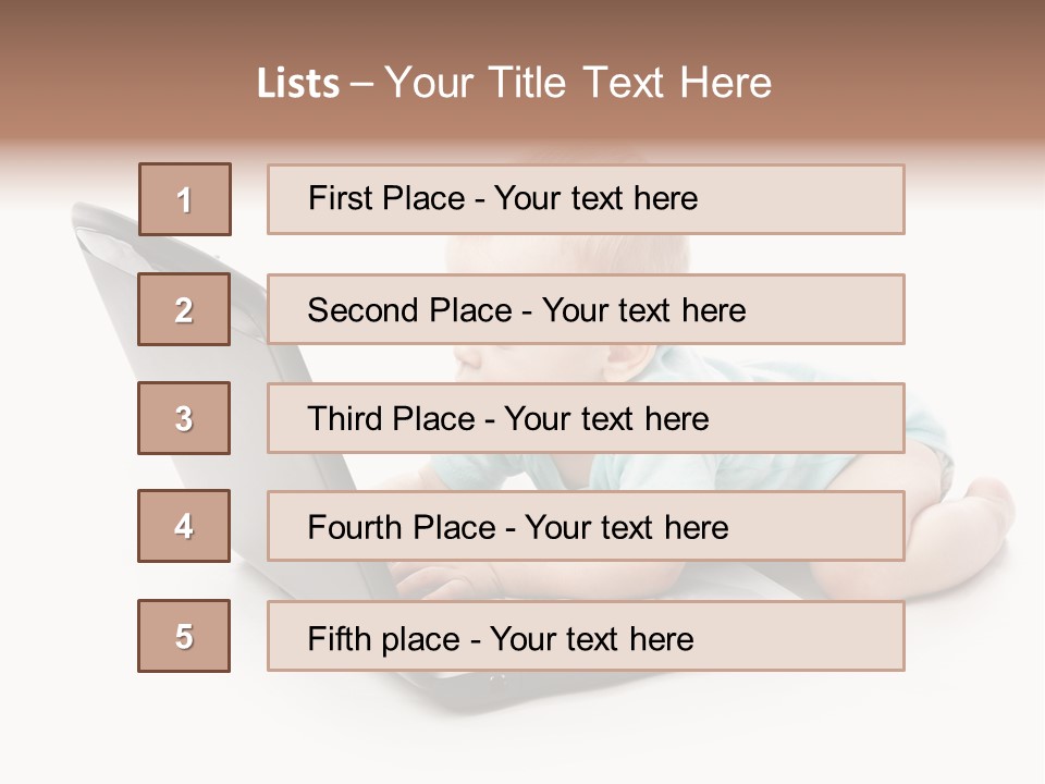 Business Using Girl PowerPoint Template
