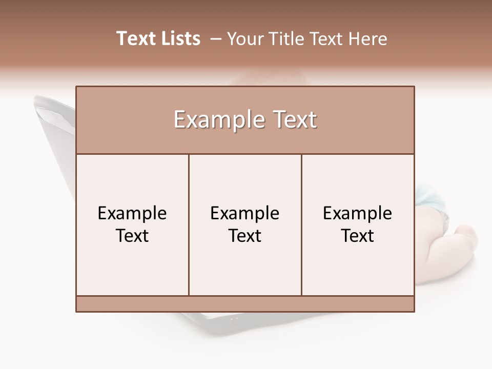 Business Using Girl PowerPoint Template