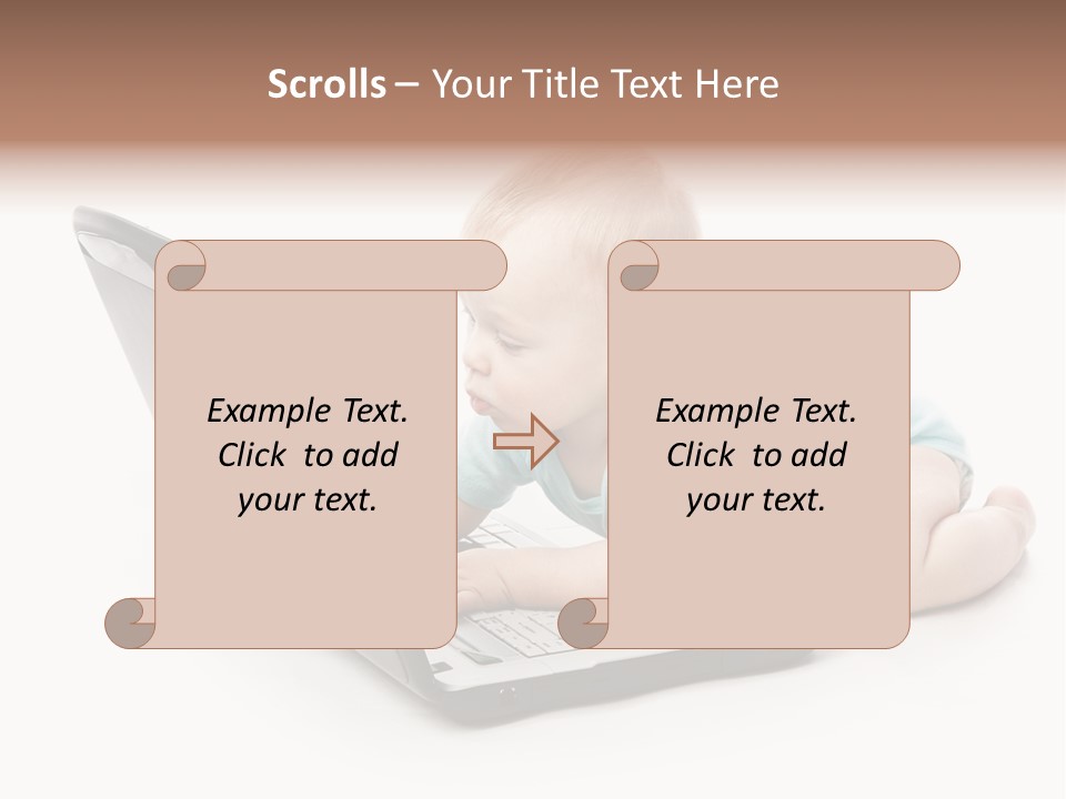 Business Using Girl PowerPoint Template