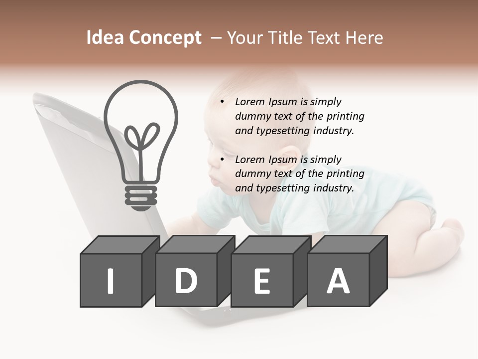 Business Using Girl PowerPoint Template