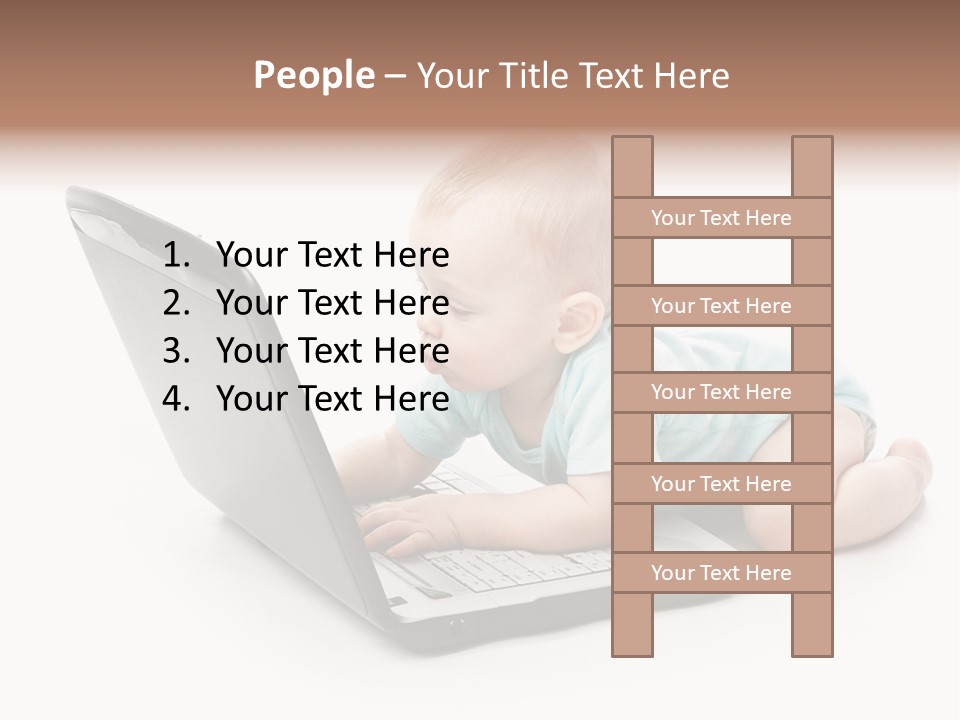 Business Using Girl PowerPoint Template