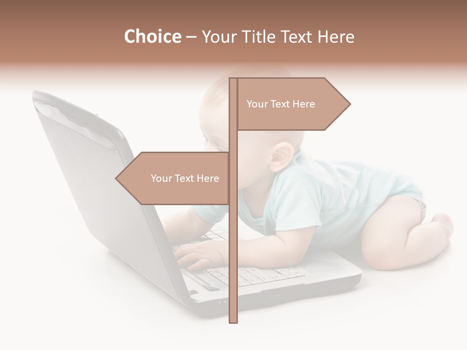 Business Using Girl PowerPoint Template