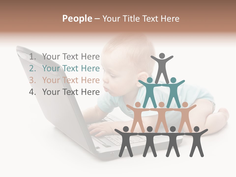 Business Using Girl PowerPoint Template