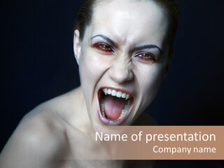 Death Angry Beauty PowerPoint Template