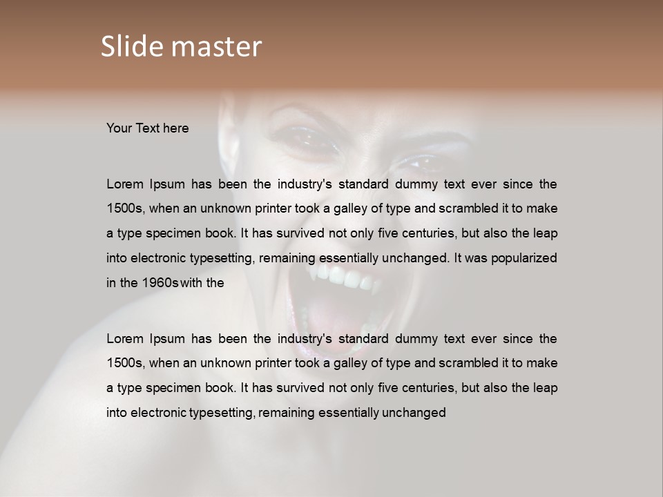 Death Angry Beauty PowerPoint Template