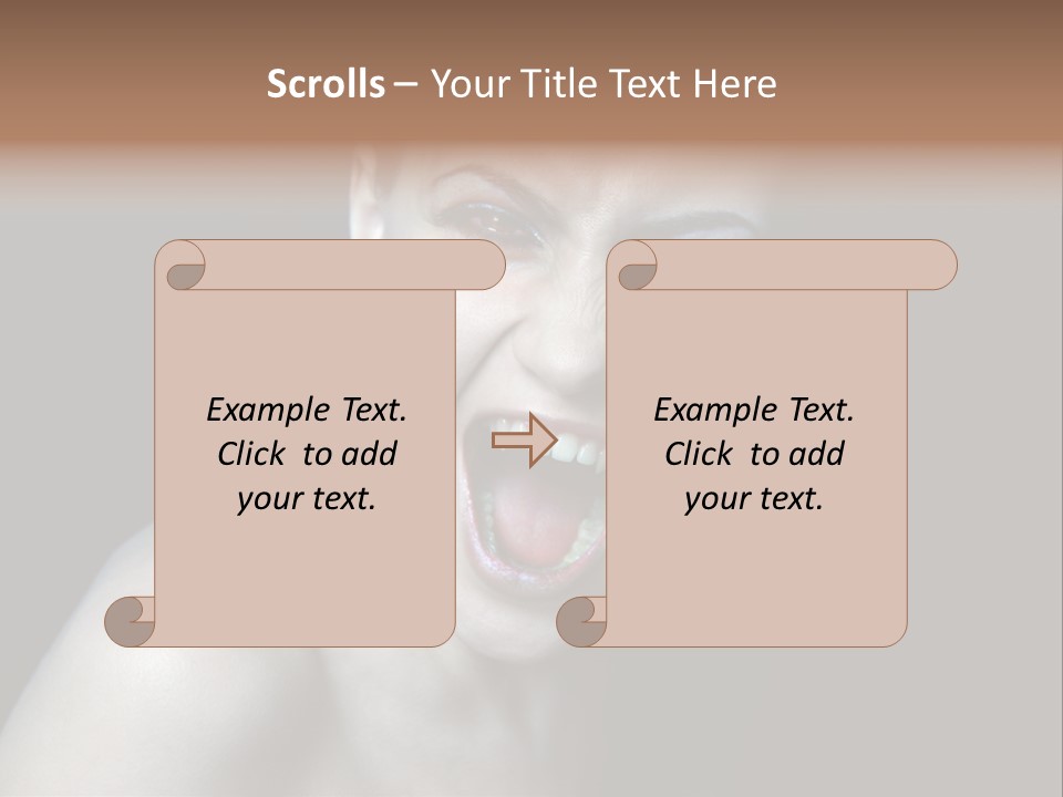 Death Angry Beauty PowerPoint Template