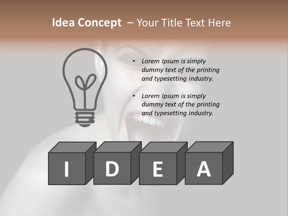 Death Angry Beauty PowerPoint Template