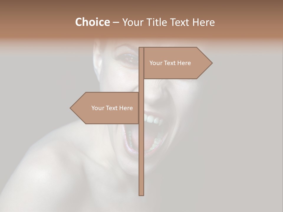 Death Angry Beauty PowerPoint Template