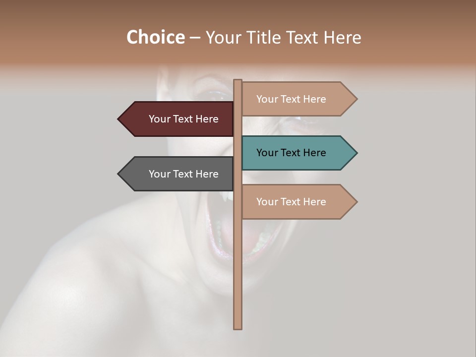 Death Angry Beauty PowerPoint Template