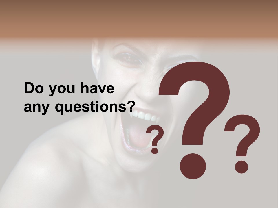 Death Angry Beauty PowerPoint Template