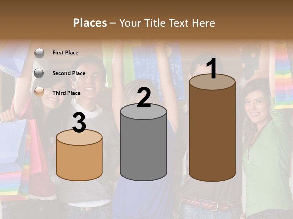 Man Sales Shops PowerPoint Template