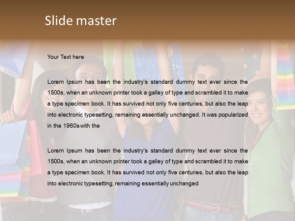 Man Sales Shops PowerPoint Template