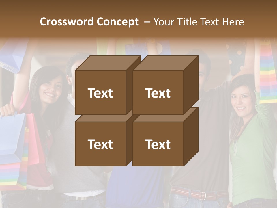 Man Sales Shops PowerPoint Template