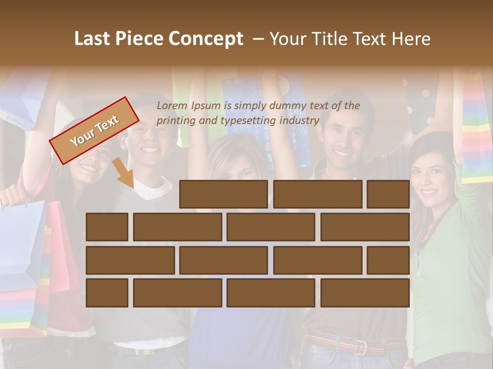 Man Sales Shops PowerPoint Template