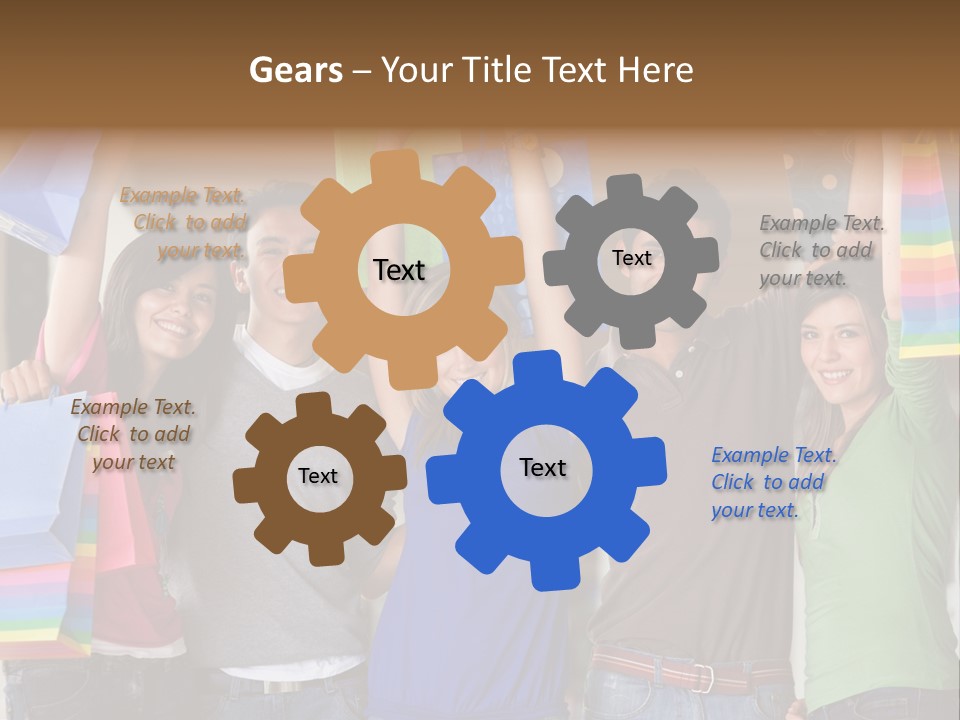 Man Sales Shops PowerPoint Template