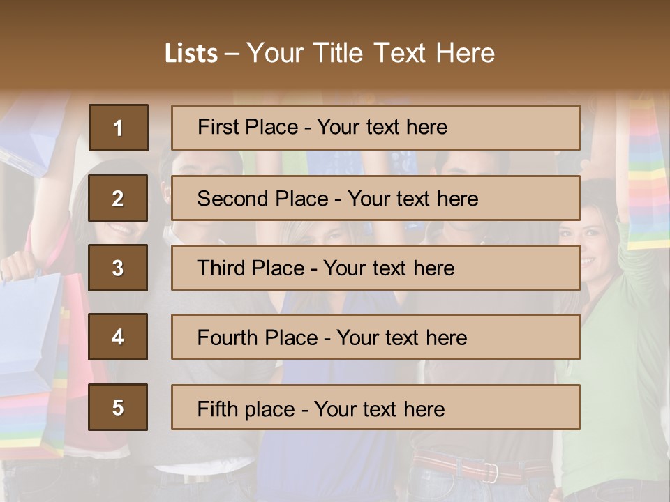 Man Sales Shops PowerPoint Template