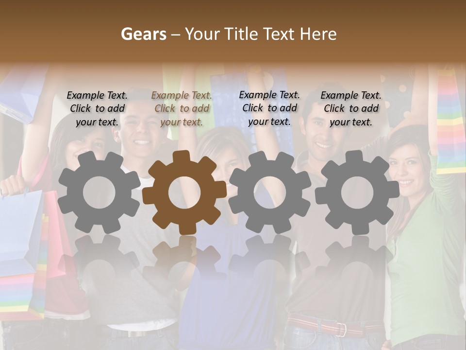 Man Sales Shops PowerPoint Template