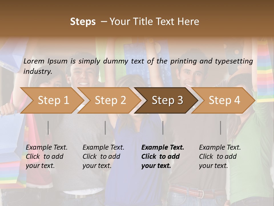 Man Sales Shops PowerPoint Template