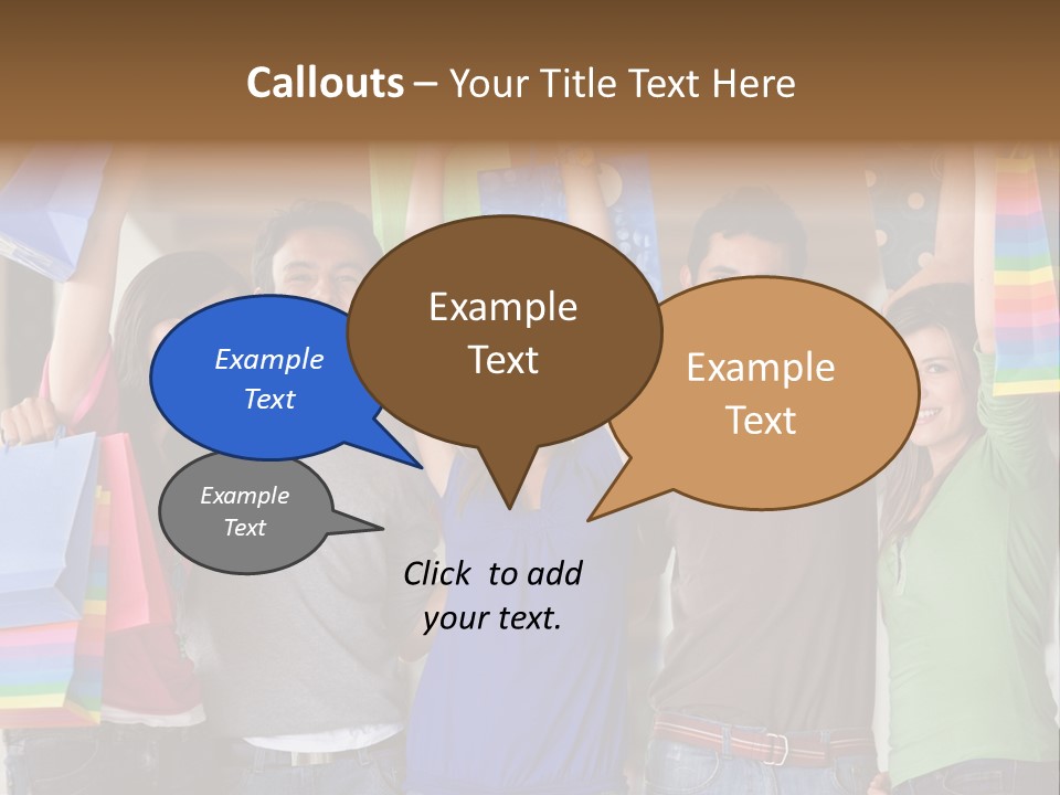 Man Sales Shops PowerPoint Template