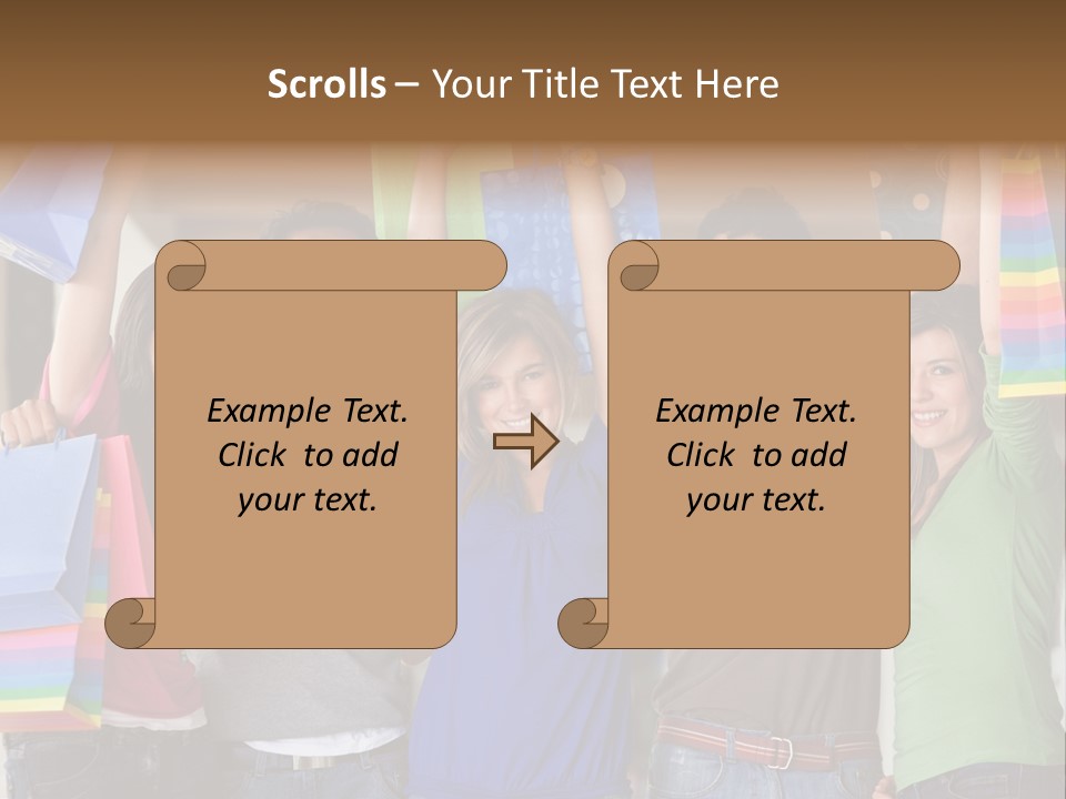 Man Sales Shops PowerPoint Template