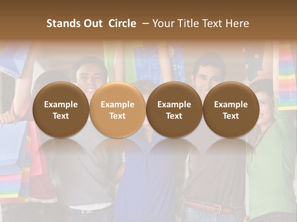 Man Sales Shops PowerPoint Template