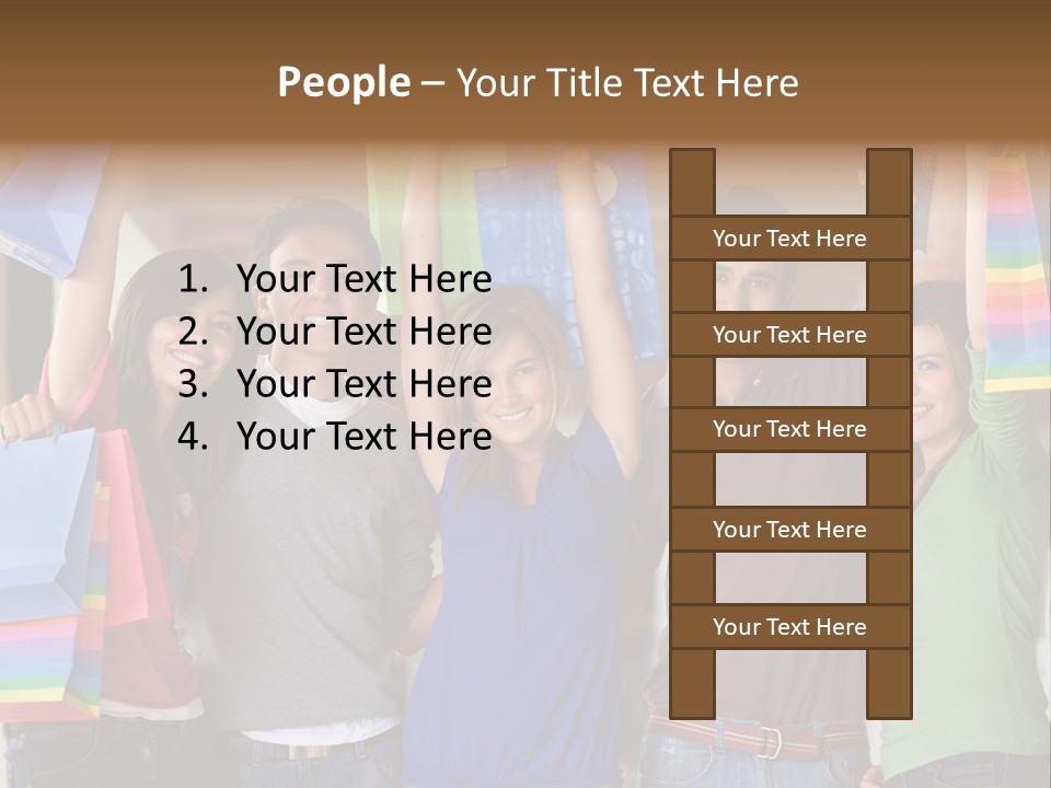 Man Sales Shops PowerPoint Template