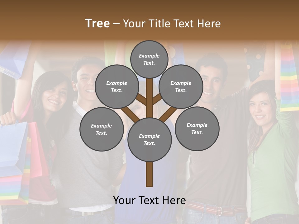Man Sales Shops PowerPoint Template