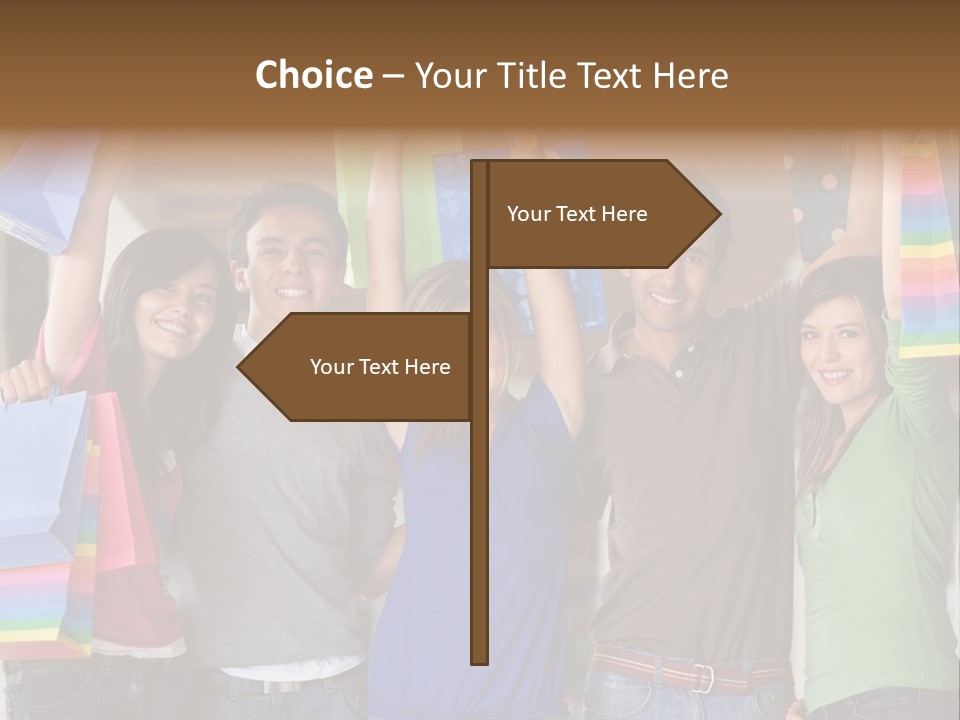 Man Sales Shops PowerPoint Template