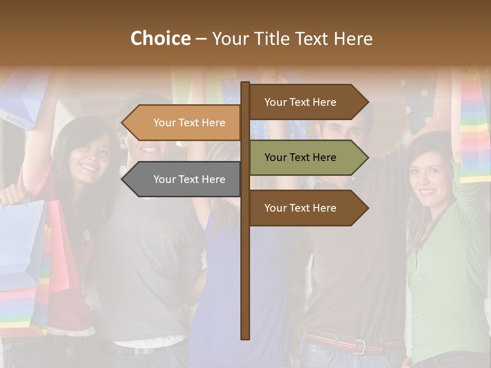 Man Sales Shops PowerPoint Template