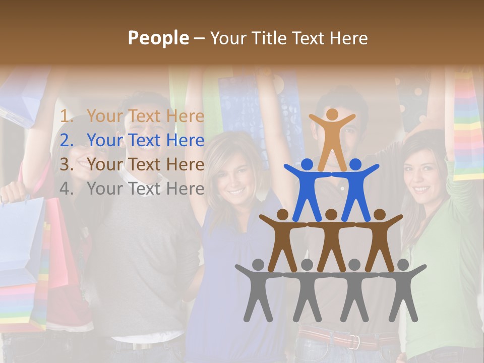 Man Sales Shops PowerPoint Template