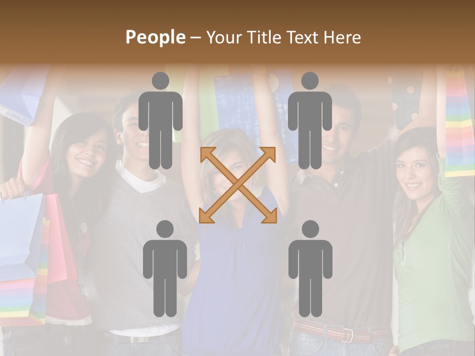 Man Sales Shops PowerPoint Template