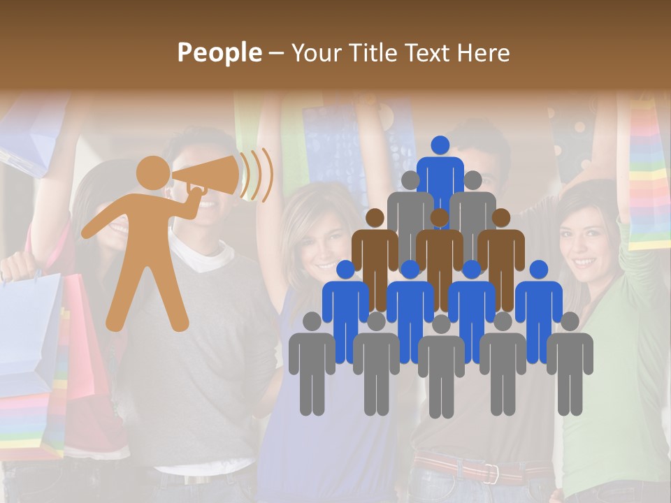 Man Sales Shops PowerPoint Template