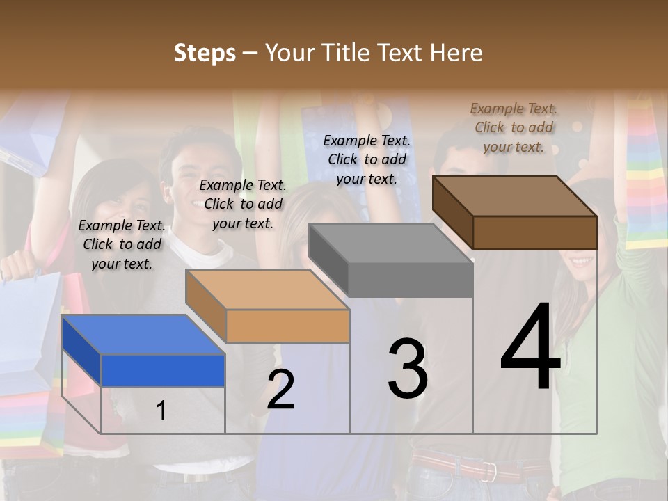 Man Sales Shops PowerPoint Template