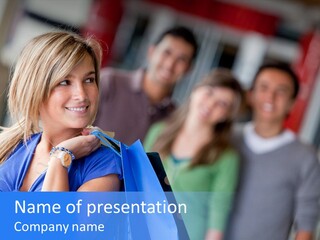 Friends Beautiful Girl PowerPoint Template