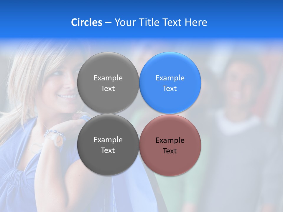 Friends Beautiful Girl PowerPoint Template