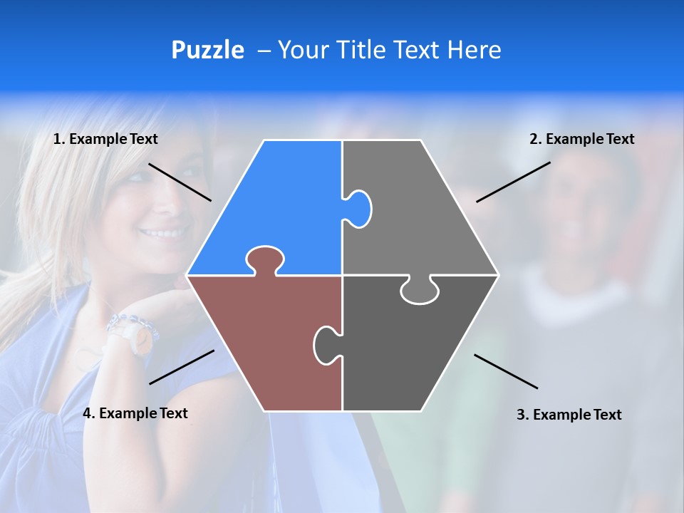 Friends Beautiful Girl PowerPoint Template