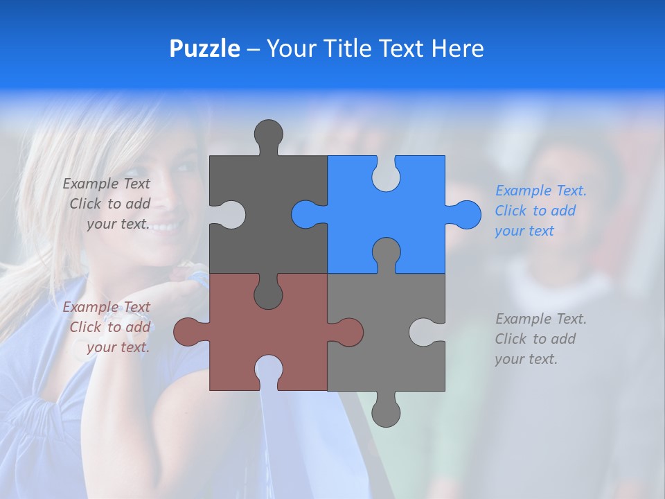 Friends Beautiful Girl PowerPoint Template