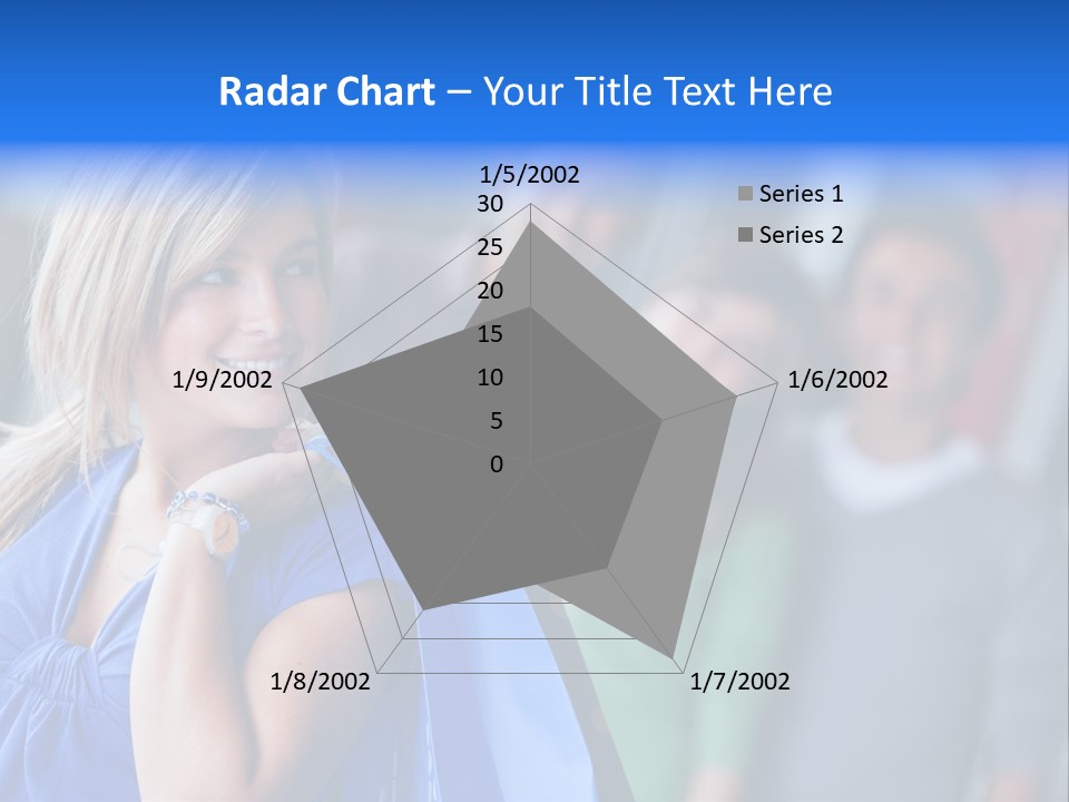 Friends Beautiful Girl PowerPoint Template